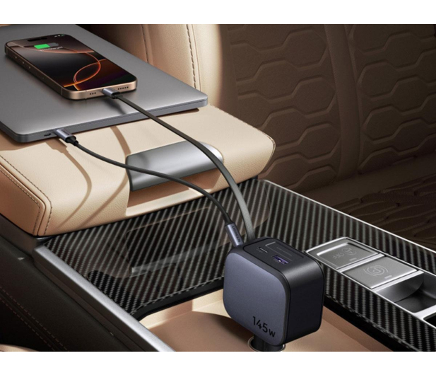 UGREEN Ładowarka samochodowa EC6042x USB-C + USB145W z kablem szara - 1417000 - zdjęcie 5